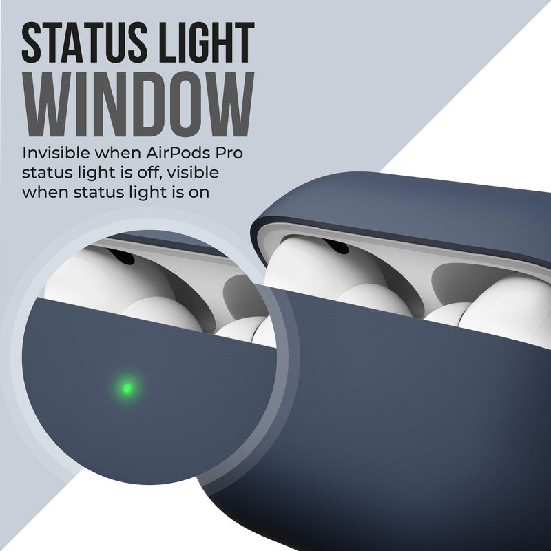 KeyBudz AirPods Pro Case with Keychain Hybrid Shell Series Compatible with AirPod Pro Case Cover (Midnight Blue) - Image 5